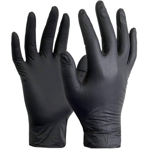 GANTS NITRILE N/POUDRE NOIR M